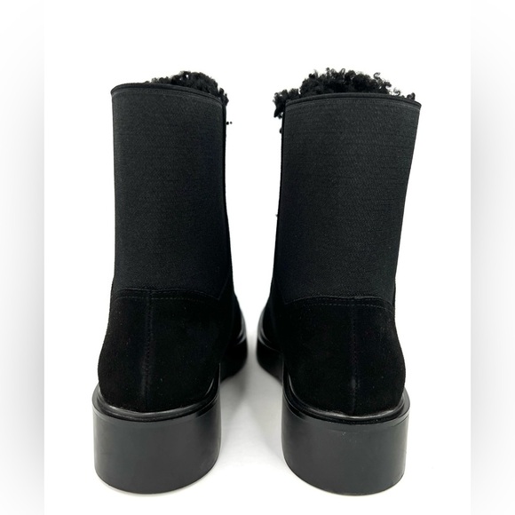 STUART WEITZMAN HENLEY CHILL SUEDE SHEARLING COMBAT ANKLE BOOTS US 6 - EU 36.5 - Picture 5 of 11